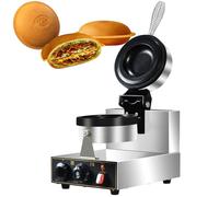 vnmudzeo MáQuina para Hacer Hamburguesas con Calentamiento Doble De 1300 W, Ideal para Aperitivos Y Comida Callejera, Prensa Comercial para Helados, Hamburguesas Y Gofres SingleHead