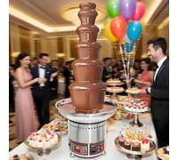 vnmudzeo MáQuina Vertical para Derretir Chocolate En Cascada - Pantallas Digitales, Ajustable De 0-150 °C, para CumpleañOs Y Reuniones Familiares 6Layers