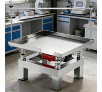 vnmudzeo Mesa Vibratoria De HormigóN - Carga De 10 Kg, 35 X 35 Cm, Compacta, De Acero Inoxidable, 50 W, Banco De Pruebas con Plataforma Vibratoria EléCtrica Upgrade