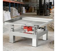 vnmudzeo Mesa Vibratoria para Chocolate, Minimesa Vibratoria De Acero Inoxidable, Plataforma Vibratoria EléCtrica De 220 V, para Bloques De Prueba Y Proyectos De Bricolaje 35x35cm(13.8x13.8)