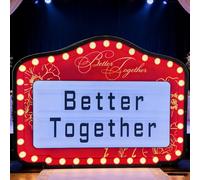 vnmudzeo Presentador De Botellas Led PortáTil, Luz De 7 Colores, Caja De Luz con Letras DIY para Bodas, con Juego De 4 Letras Y 1 NúMero