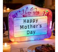 vnmudzeo Presentador De Letras Led para Botellas De 3 Filas, 2 Fuentes De AlimentacióN De 5000 Mah, Letrero VIP para Servicio De Botellas, Letras Intercambiables, Marco De Hierro