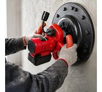 vnmudzeo Pulidora de HormigóN de Uso Rudo, Base Autoadhesiva, Allanadora InaláMbrica para Yeso y Mortero (19.800 RPM), Luz Led de 360°, para Enlucido, NivelacióN y Desbaste Set2