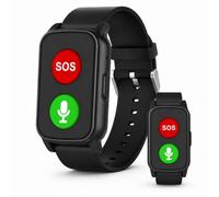 vnmudzeo Reloj GPS para Mayores con SOS - Ubicación en Tiempo Real, Historial de Rutas, Llamadas de Voz y Avisos Familiares Black