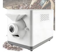 vnmudzeo Tostadora De Café con Tambor De 360°, Gran Capacidad De 1000 G, 1600 W, Temporizador De 5-60 Minutos White