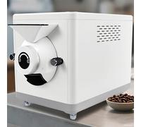 vnmudzeo Tostadora De Café EléCtrica DoméStica - Control De Temperatura (100-250 °C) + Temporizador (5-60 Minutos), Control TáCtil White