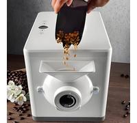 vnmudzeo Tostadora Inteligente De Café con Tambor - Calentamiento Giratorio De 360°, Ajuste De 100-250 °C, DisipacióN De Calor Eficiente, para Uso DoméStico Y Comercial White