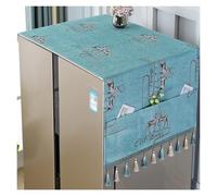 Vnook Cubierta Antipolvo Parte del electrodoméstico, Cubierta for Lavadora, Protector for refrigerador de una o Dos Puertas, con Bolsa Almacenamiento Lateral, for Lavadora Secadora(Green,60x170cm)