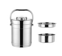Vnook Fiambrera térmica de Acero Inoxidable con asa, Recipiente térmico for Alimentos, Sellado hermético, Separado, for Oficina, Escuela al Aire Libre, for Servir Papilla, arroz