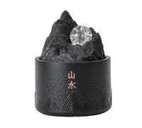 Vnook Fuente de Agua circulante de Mesa Decorativa, Fuente de rocalla, con Bola de Transporte Redonda, de circulación, for Dormitorio, Sala de Estar, Estudio(Black)