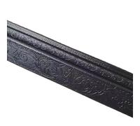 Vnook Tiras de Pared de 11 m, Autoadhesivas, for Esquinas y Cintura, Impermeables y anticolisiones, for cenefas de Papel Pintado, for Azulejos, pasillos, techos, zócalos.(Black)