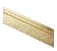 Vnook Tiras de Pared de 11 m, Autoadhesivas, for Esquinas y Cintura, Impermeables y anticolisiones, for cenefas de Papel Pintado, for Azulejos, pasillos, techos, zócalos.(Gold)