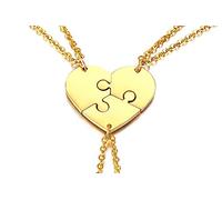 VNOX 2/3/4/5/6 Pcs Personalizar Amistad Personalizada/Amor Familia Rompecabezas Pareja Collares Pendientes/Llaveros/Pulseras para Lover Friend BFF,Joyas de Acero Inoxidable,Grabado Gratuito
