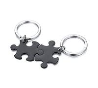 VNOX 2/3/4/5/6 Pcs Personalizar Amistad Personalizada/Amor Familia Rompecabezas Pareja Collares Pendientes/Llaveros/Pulseras para Lover Friend BFF,Joyas de Acero Inoxidable,Grabado Gratuito