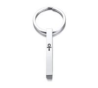 VNOX Cruz de la Vida de Acero Inoxidable Símbolo Ankh Amuleto Llavero Joyas 3D 4 Lados Llavero Joyas para Hombres Mujeres