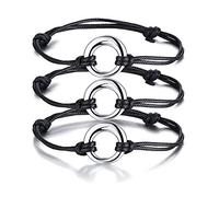 VNOX Grabado personalizado 1/2/3/4/5 piezas Círculo de la vida Pulsera de urna de la eternidad para cenizas Joyería de cremación Pulseras de barra de tubo de acero inoxidable Ajustable 15-25cm