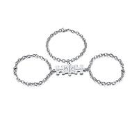 VNOX Juego de pulseras personalizadas de rompecabezas de 2/3/4/5/6/7/8 pulseras de eslabones para mejor amigo, mejor amiga, familia, amor, amistad, conjuntos de regalo, 8.2 Inch, Acero inoxidable, Sin