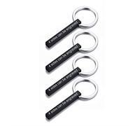 VNOX Parejas Personalizadas BFF Hermanos Hermanas Llaveros de Pareja Familiar Nombre de 4 Lados Barra de Cuboide Vertical 3D Llavero Accesorios para Equipaje/Bolso,Grabado Gratuito