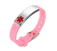 VNOX PersonalizacióN De Acero Inoxidable Personalizada IdentificacióN De Alerta MéDica Pulsera De Silicona Ajustable, Grabada Gratis