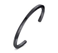 VNOX Pulsera Hombre Vikingo de Acero Inoxidable Runas Vikingas Nórdicas Brazalete Mobius para Fanáticos Vikingos, Negro Brazalete de Amuleto de Protección Nórdicos Regalo para Niños Hombres