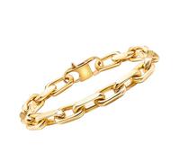 VNOX Pulsera para hombre de plata de acero inoxidable: regalo para él pulseras pulsera de eslabones negro dorado, regalo para papá, hombre, marido, hijo, pulsera para hermano, día del padre