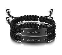 VNOX Pulseras a juego personalizadas para parejas, pulseras magnéticas para parejas, joyería personalizada para parejas