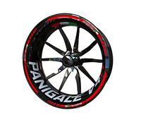 VNRQJLSN Etiqueta Engomada Borde Rueda para Ducati para Panigale V4 Pegatina para Rueda Trasera Delantera V4s 1299 Pegatina para Llanta Motocicleta(Red White)
