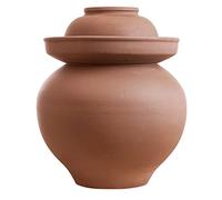 VNsdSD Chino Tradicional Tarro de fermentación cerámica China decapado con Tapa esclusa Aire Sello Agua, Olla Kimchi Espesa Grande(6KG)