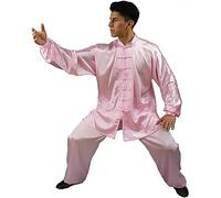 VNsdSD Disfraces suaves de Wing Chun Wu Shu, trajes Kung Fu, uniformes Tai Chi for adultos, conjunto ropa tradicional china for hombre, rendimiento ejercicio suelto(Roze,XXS 1)