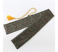 VNsdSD Funda de Transporte for Tai Chi, Tela Damasco 51 Pulgadas, Bolsa for Espada Japonesa Katana Samurai Wakizashi s Kendo con Borla Dorada,A