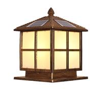 VNsdSD L In-Grou Ligh Fen De C Lig F 4 5 6 Pos Pat Ca Alumin Pill Lante Ru Bron Fini Sol Gard Lights(Sol Ener Bronze,30CM)