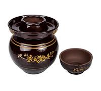 VNsdSD Vasija de fermentación cerámica Tarro Tradicional Chino con Tapa esclusa Agua Contenedores Kimchi Retro for encurtir Lata chucrut