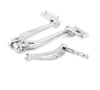 VNSMM Clavijas de Cambio traseras/Delanteras Brazo de palanca de cambios extendido, clavijas de palanca de cambios compatibles con Harley Softail Slim FLSL Fat Boy FLFB Breakout FXBR 18-23(Chrome E)