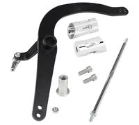 VNSMM Clavijas de Cambio traseras/Delanteras Palanca de cambios punta-talón + varilla para Kawasaki Vulcan S ABS/SE/Cafe 2015-2023(Style E Chrome)