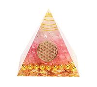 VNSTKWW Cristal de pirámide de orgón, piedra de eliminación de negatividad emocional, punto de cristal de cuarzo transparente para meditación (2.3 pulgadas)