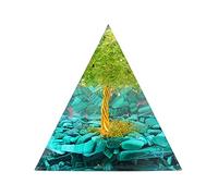 VNSTKWW Cristal de pirámide de orgón, pirámide de chakra curativo para protección, piedra de eliminación de negatividad emocional, punto de cristal de cuarzo transparente para meditación