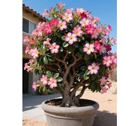 Vnuhgzs Rosa del Desierto RARA/Rosa del Desierto perenne Resistente/Todo el año/Tubérculo Resistente/Decoración de jardín-2 Rizoma-C