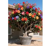 Vnuhgzs Tubérculos de Rosa del Desierto/Rosa del Desierto perenne Resistente/Decoración de macetas de jardín/Bajo Mantenimiento-1 Rizoma-D