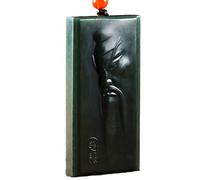 VNVFJKLO colgante, Colgante de jade natural Guan Yu, joyería, amuleto auspicioso la suerte, colgante