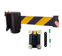 VNVFJKLO Cuerda para barandilla, Barrera magnética retráctil de Pared con cinturón Amarillo y Negro 2/3/5 m for Control multitudes en supermercados, Tiendas estadios(5M/16.4FT)