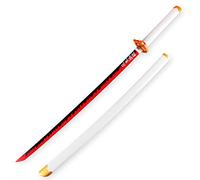 VNVFJKLO Espada de samurái de Anime, Espada de Madera Anime Cos, réplica Arma rol con Funda, sin Filo(B)