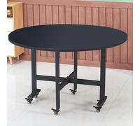 VNVFJKLO Mesa de Comedor Plegable, Mesa de Comedor Extensible Madera con 6 Ruedas y Estructura Metal Resistente, mesas abatibles for Espacios pequeños, soporta fácilmente 400 kg