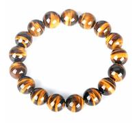 VNVFJKLO Pulsera de Cristal, Joyería Feng Shui, Pulsera de Cristal Ojo Tigre Amarillo Grado 7A, Cuentas curativas Chakras for Mujeres y Hombres, 16 mm(14mm)