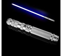 VNVFJKLO Sables láser, Sable de luz, FX Dueling RGB 7 Colores cambiables con empuñadura aleación Aluminio Premium Modo Sound Force Juguetes(Silver)