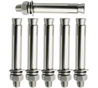 VNVFJKLO Tornillos de expansión, 3 uds, Pernos de Tornillo expansión M10 - Tuerca Hexagonal Externa Acero Inoxidable Perno Anclaje Manga Anclajes fijación Alta Resistencia(M16x120)