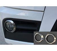 VNVIS 2 anillos de luces antiniebla delanteras de acero inoxidable para Actros MP4, accesorios de acero cromado