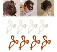 VNVPRM Bow Hair Claw Clips for Women, Cute Large Hair Claws Bow Hair Clips, Hair Styling Accessories, Nonslip Fashion Hair Claw Clips Hair Accessories Gifts for Women (Color : B)