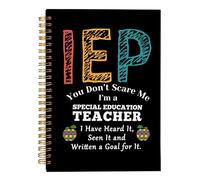 VNWEK Cuaderno en espiral para profesores de educación especial, 14 x 21 cm, diario de agradecimiento para profesores del IEP para mujeres y hombres, cuaderno de espiral de tapa dura con forro