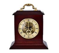 VNwizribc Reloj de sobremesa con Engranaje Vintage Metal | Escritorio marrón de la repisa de la chimenea de la sala de estudio de la decoración del hogar de los 25x15x29cm