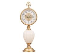 VNwizribc Reloj de sobremesa Metal y cerámica | Multicolor 19x14x54cm Escenario de uso: Decoración del hogar Sala de estar Dormitorio Chimenea Repisa(Beige)